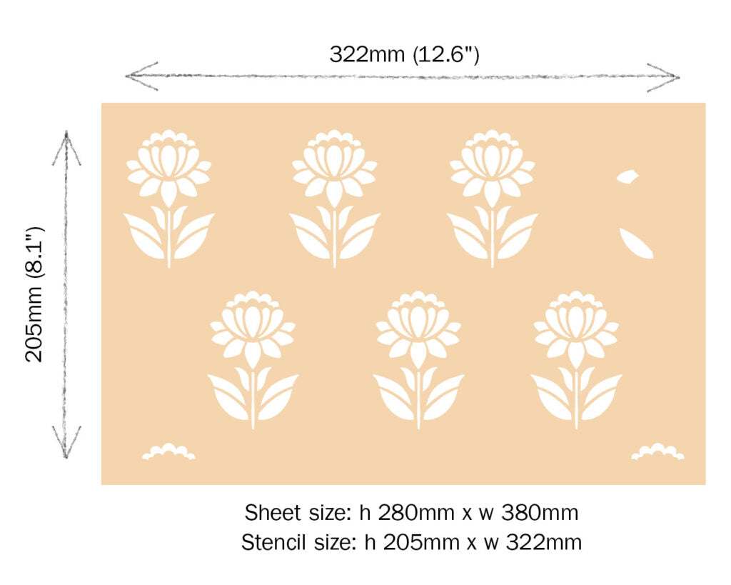 Annie Sloan x Nicolette Tabram Mewar Stencil - Rajasthan Collection