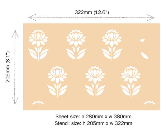 Annie Sloan x Nicolette Tabram Mewar Stencil - Rajasthan Collection