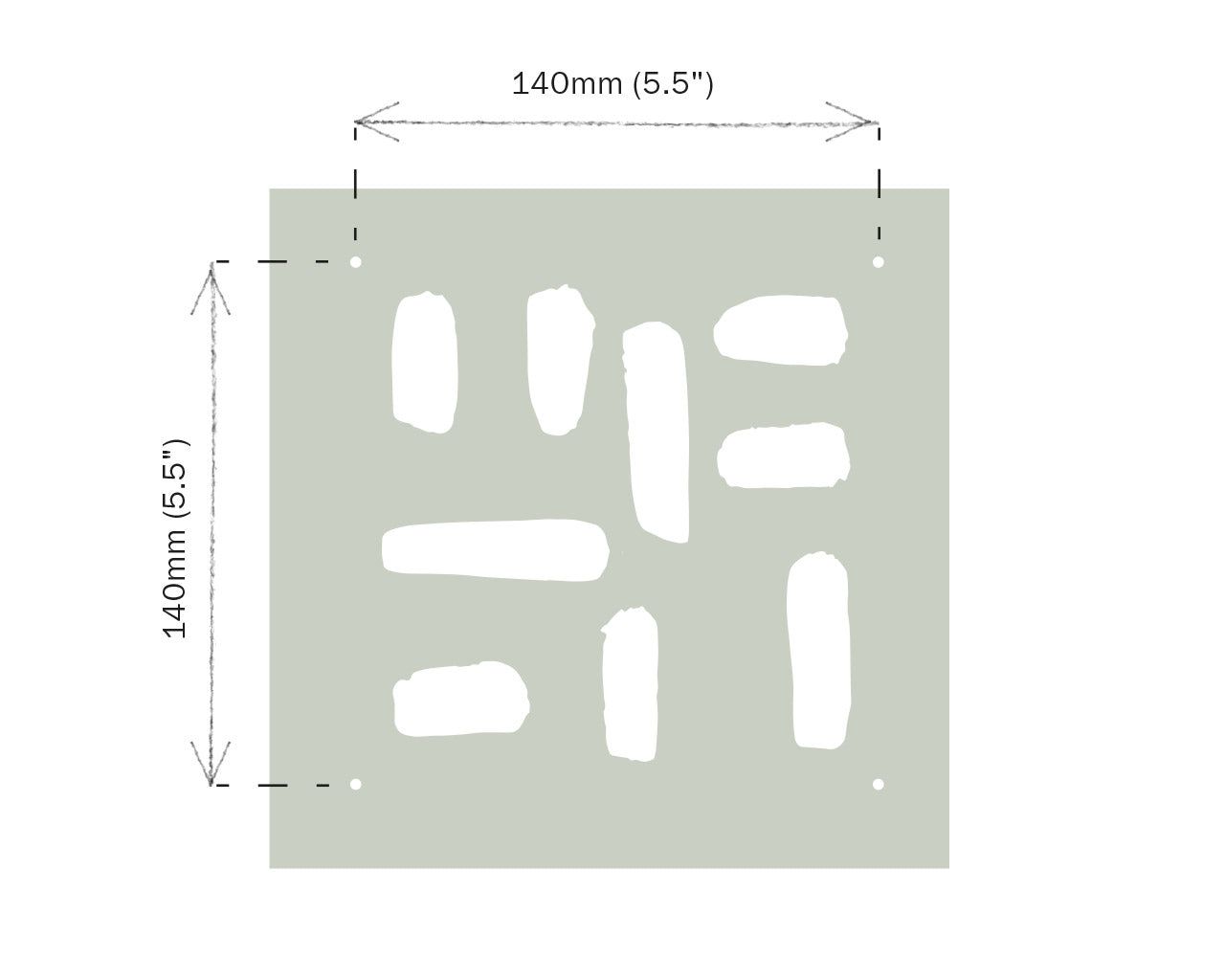 Brushwork Tile Stencil