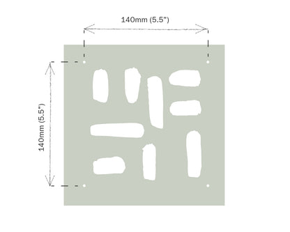 Brushwork Tile Stencil
