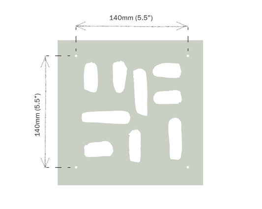 Brushwork Tile Stencil